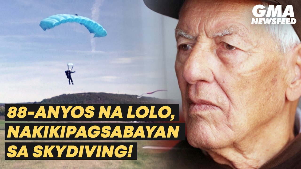 88-anyos na lolo sa Bosnia, nakikipagsabayan sa skydiving! | GMA News Feed