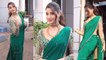 Nora Fatehi Jhalak Dikhhla Jaa के Set पर Green Saree में Marathi Mulgi Look में हुईं Spot! Video
