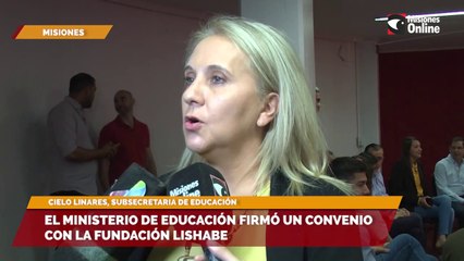 El Ministerio de Educación firmó un convenio con la Fundación Lishabe