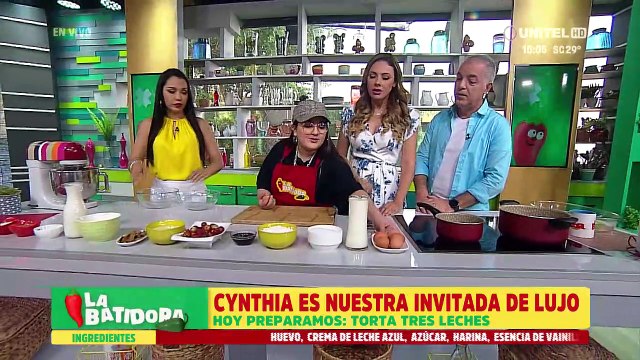 Cynthia comparte la receta de la torta tres leches que ella cocina 