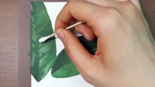 Beautiful 3D leaf  painting ️️