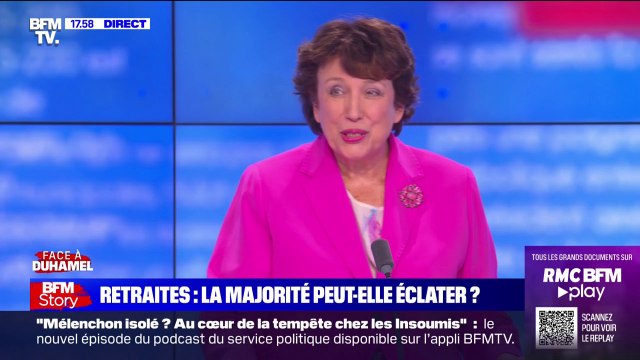 Pour Roselyne Bachelot, la position de François Bayrou sur la réforme des retraites lui sert à exister sur le plan politique