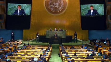 UN News: France President Emmanuel Macron Speech At UN 77th General Assembly.