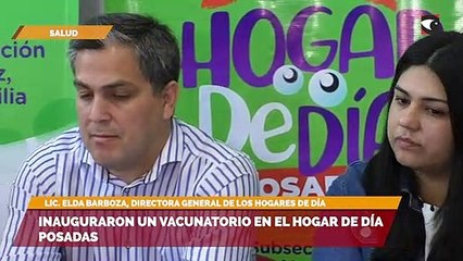 Descargar video: Inauguraron un vacunatorio en el hogar de día Posadas