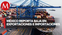 Exportaciones caen 0.86% mensual en agosto