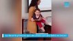 La docente platense que dio clases con una bebé en brazos