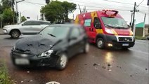 Motorista sofre contusão no crânio após colisão no Bairro Alto Alegre