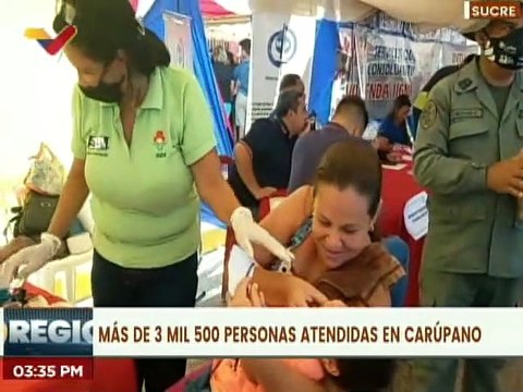 Sucre | Cerca de 3.500 personas fueron atendidas con jornada de atención integral en Carúpano