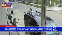 Raqueteros interceptan a grupo de hombre que iban caminando tranquilamente por El Agustino