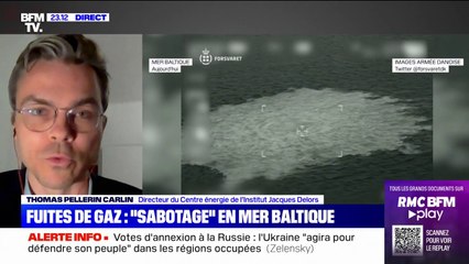 Fuites de gaz en mer Baltique: "La thèse d'un accident est extrêmement improbable", selon Thomas Pellerin Carlin