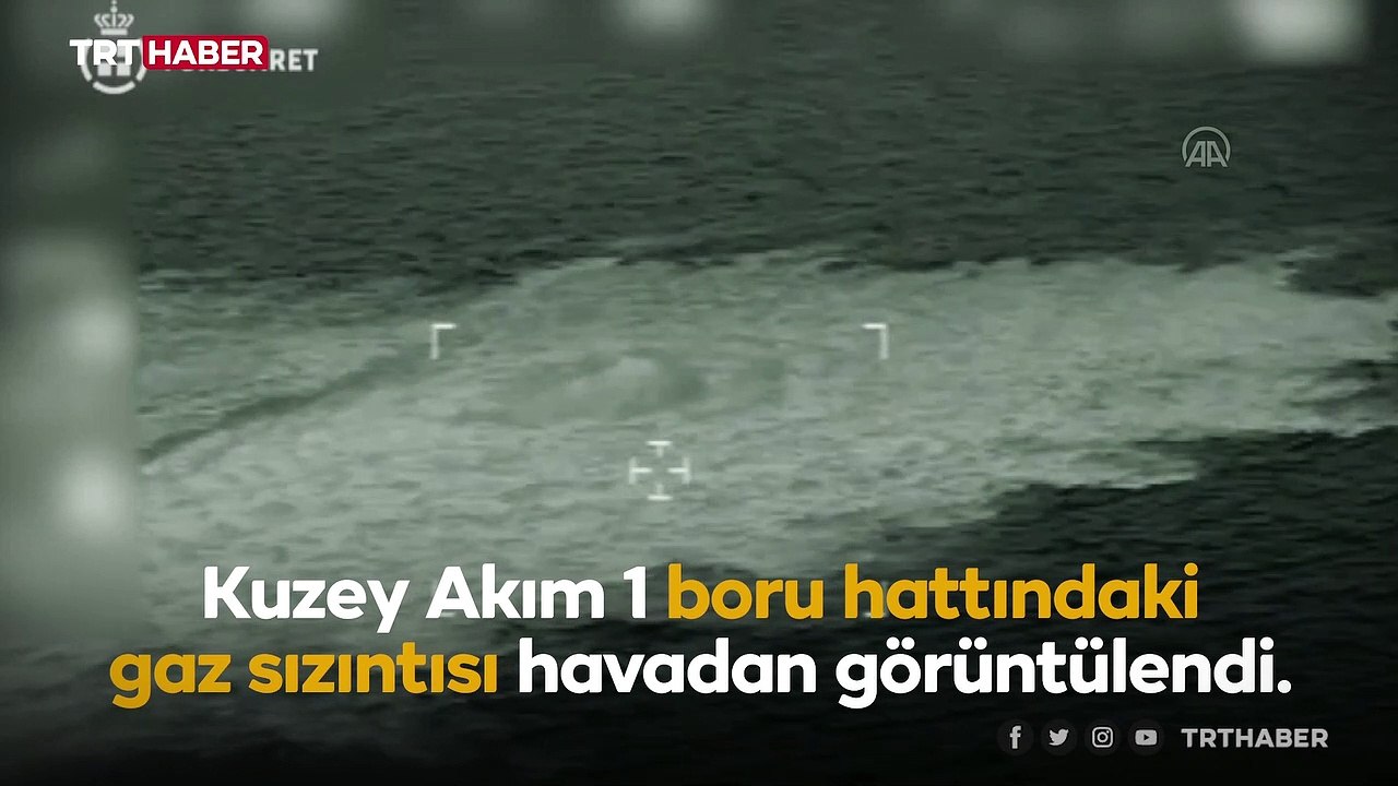 Baltık Denizi'ndeki gaz sızıntısı havadan görüntülendi