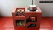 Tungku kayu bakar tanpa asap yang keren || Make a cool smokeless wood stove