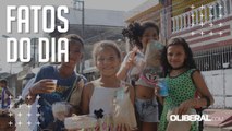 São Cosme e Damião: mais de 200 crianças receberam bombons no bairro de Canudos, em Belém