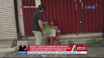 Miguel Tanfelix, namahagi ng grocery items sa mga nangangailangan para sa kanyang 24th birthday celebration | UB