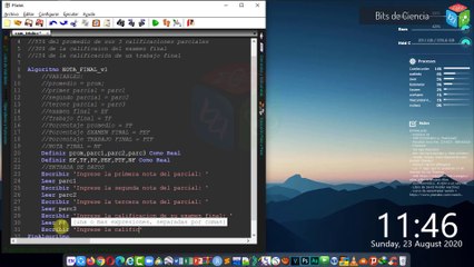 ✅ PSEINT PSEUDOCODIGO - ALGORITMO PARA CALCULAR LA NOTA FINAL DE UN ALUMNO