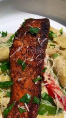 Jerk Salmon Rasta Pasta - Everyday Cooking Recipes #EverydayCookingRecipes