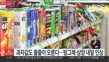 과자값도 줄줄이 오른다…빙그레·삼양 내달 인상