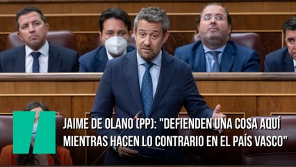 Jaime de Olano (PP): "Defienden una cosa aquí mientras hacen lo contrario en el País Vasco"