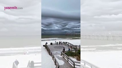 Florida'da ender görülen doğa olayı izleyenleri büyüledi!