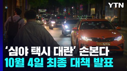 "심야 택시 대란 막겠다"...당정, 호출료 인상 등 추진 / YTN