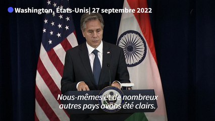 Ukraine: l'Occident ne "reconnaîtra jamais" les référendums d'annexion (Blinken)