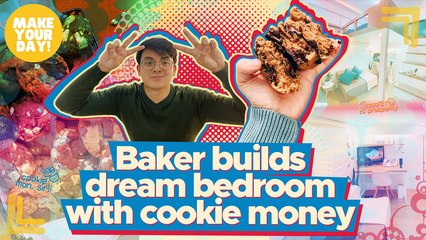 Baker builds dream bedroom with cookie money | Make Your Day