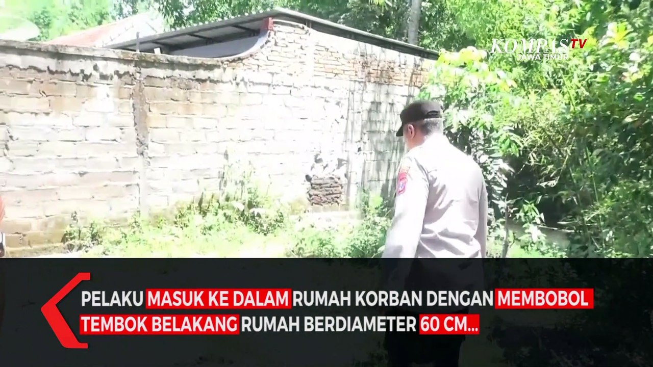 Aksi Nekat Pencuri Bobol Tembok Rumah di Jember Terekam CCTV
