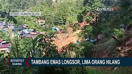 Скачать видео: Akses Jalan Sulit, 5 Korban Longsor Tambang Emas di Kotabaru Masih Belum Ditemukan