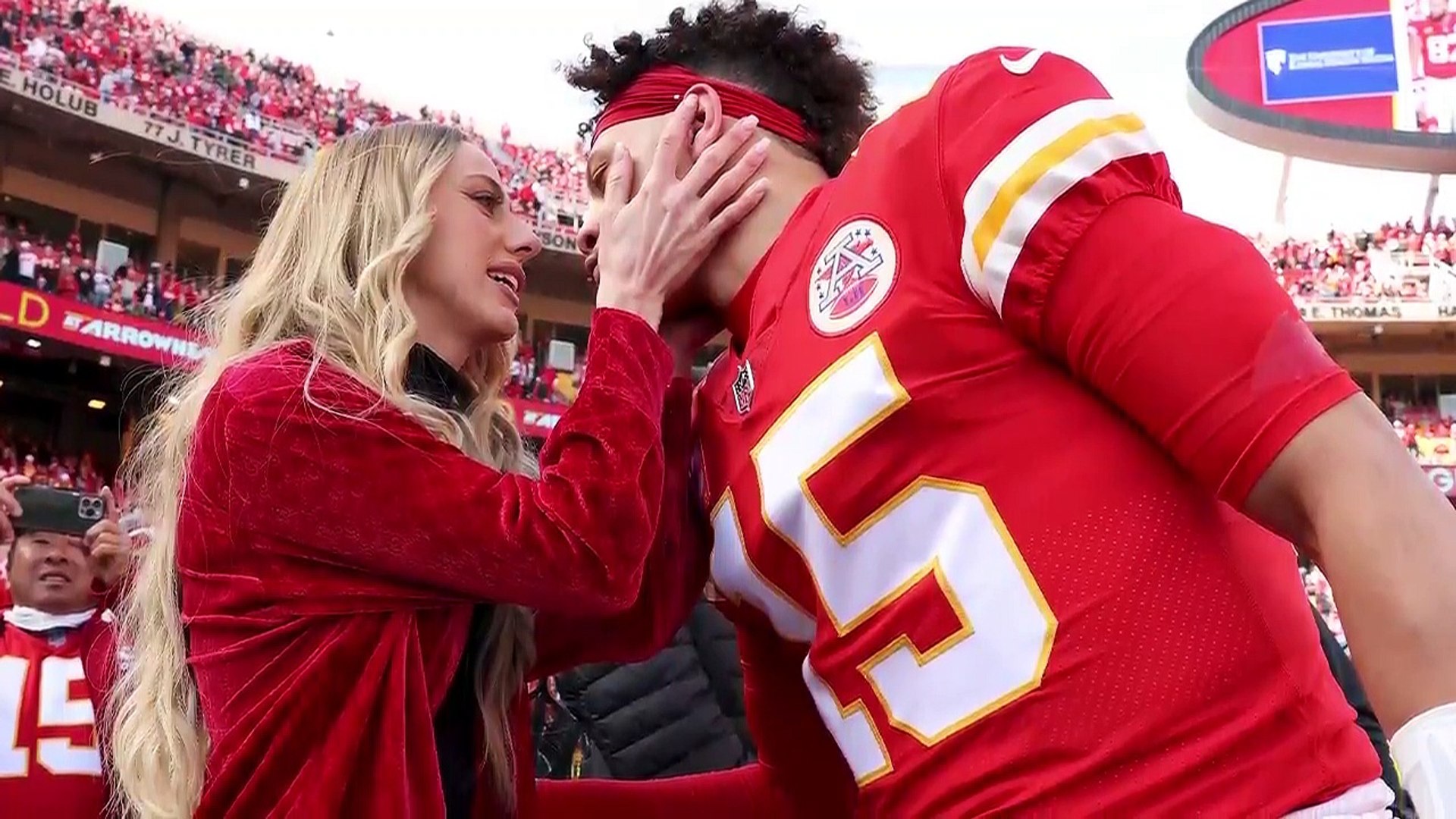 Patrick Mahomes and Brittany Matthews Share 1st Photo of Son Bronze's Face  After Super Bowl LVII Win