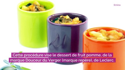 Rappel produit : ces compotes vendues chez Leclerc contiennent de la patuline et ne doivent pas être consommées