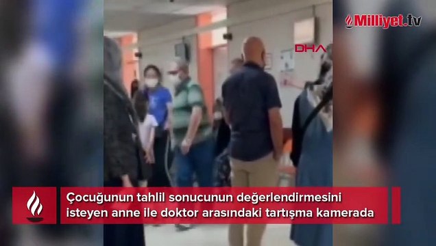 Hasta yakını ile doktor arasındaki tartışma kamerada