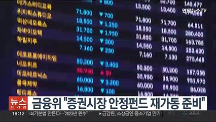 금융위 "증권시장 안정펀드 재가동 준비"