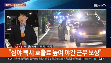 심야택시 호출료 오른다…다음 달 세부내용 발표