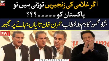 Shah Mahmood's fiery speech at seminar, Chairman applauds by a big clap