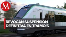 Juez autoriza obras en el tramo 5 norte del Tren Maya; revoca suspensión definitiva