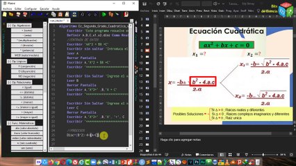 ✅ CONDICIONALES PSEINT - ALGORITMO COMPLETO QUE RESUELVE ECUACION SEGUNDO GRADO (SACA LAS RAICES)
