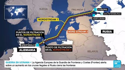 UE advierte respuesta "fuerte" por fugas de gas en gasoductos Nord Stream 1 y 2