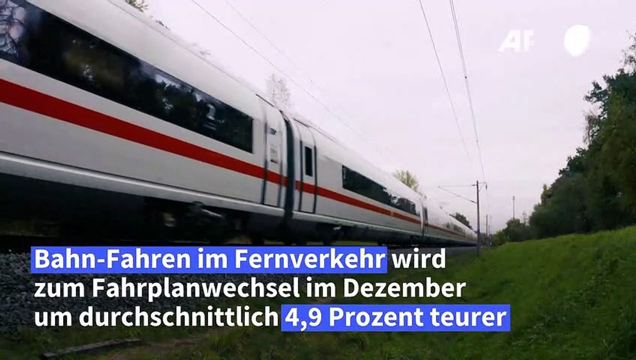 Bahn-Tickets im Fernverkehr werden um 4,9 Prozent teurer
