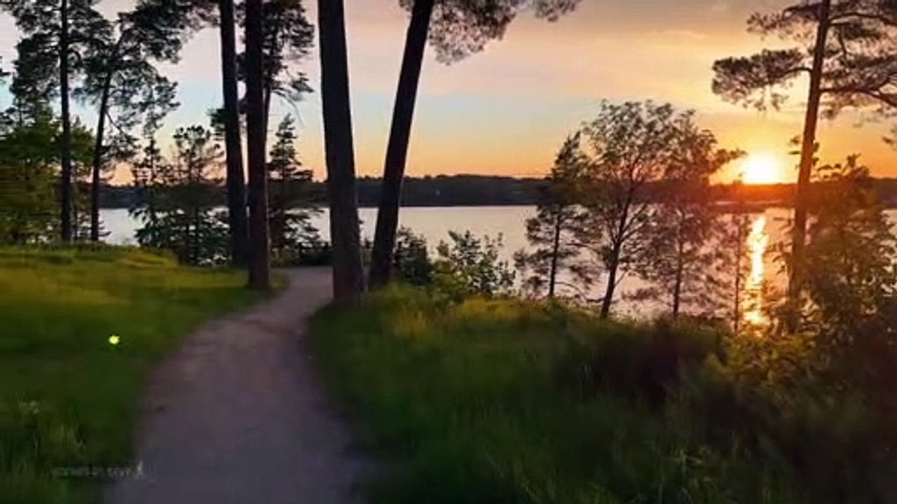 Summer Sunset walk in Helsinki, Finland