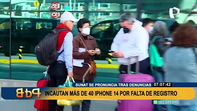 Sunat: Incautan más de 40 teléfonos iPhone 14 que ingresaron al Perú por no estar homologados