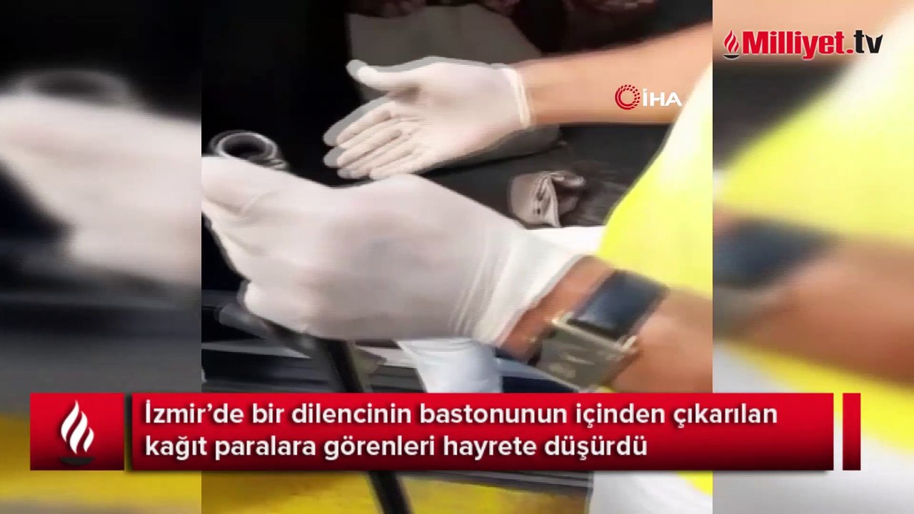 Dilencinin bastonundan çıkan paralar şoke etti