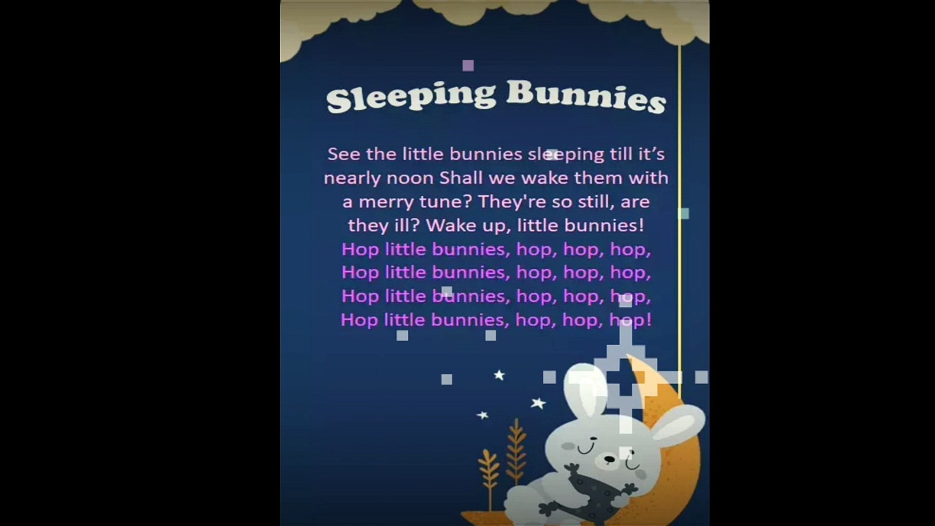 sleeping bunnies hop hop hop  sleeping bunnies poem - video Dailymotion