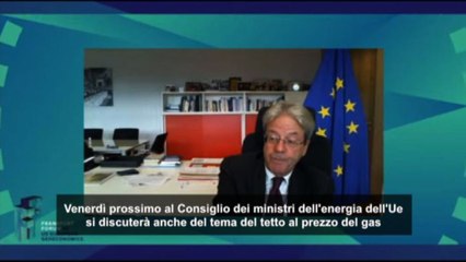 Gas, Gentiloni: fiducioso in accordo su price cap al vertice Ue