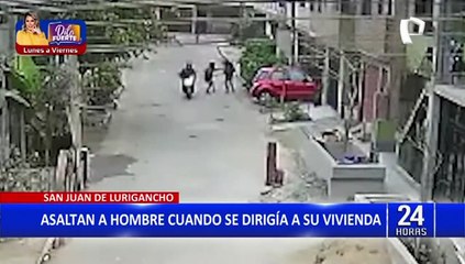 SJL: hombre fue violentamente asaltado cuando regresaba a su casa a plena luz del día