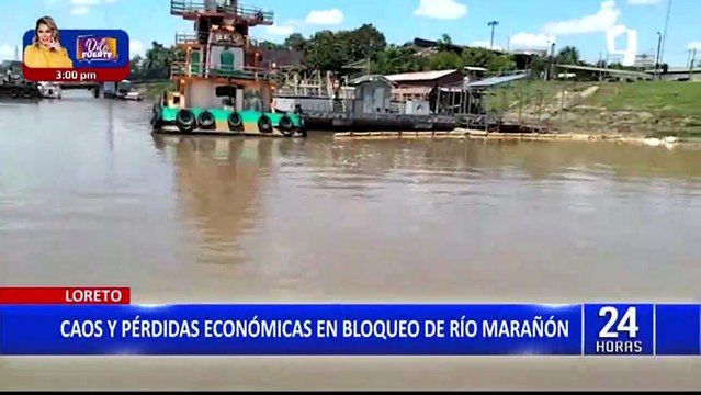 Loreto: se registra caos y pérdidas económicas por bloqueo en río Marañón