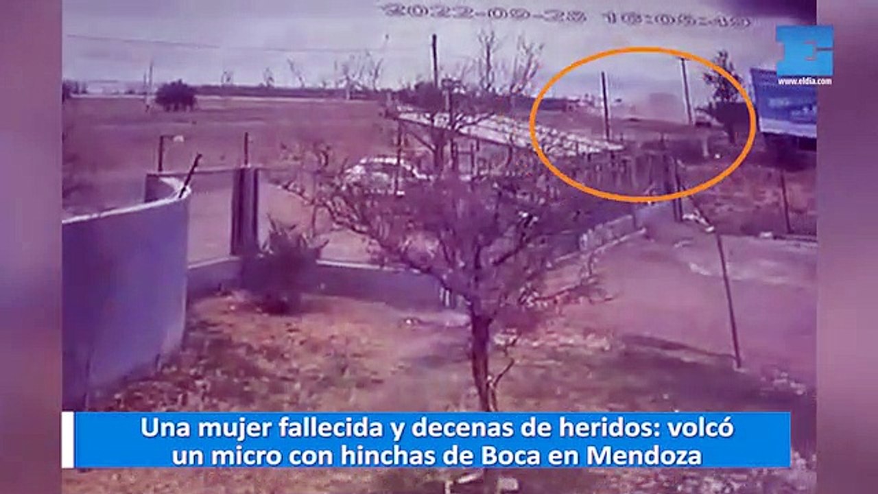 Una mujer fallecida y decenas de heridos volcó un micro con hinchas de Boca en Mendoza