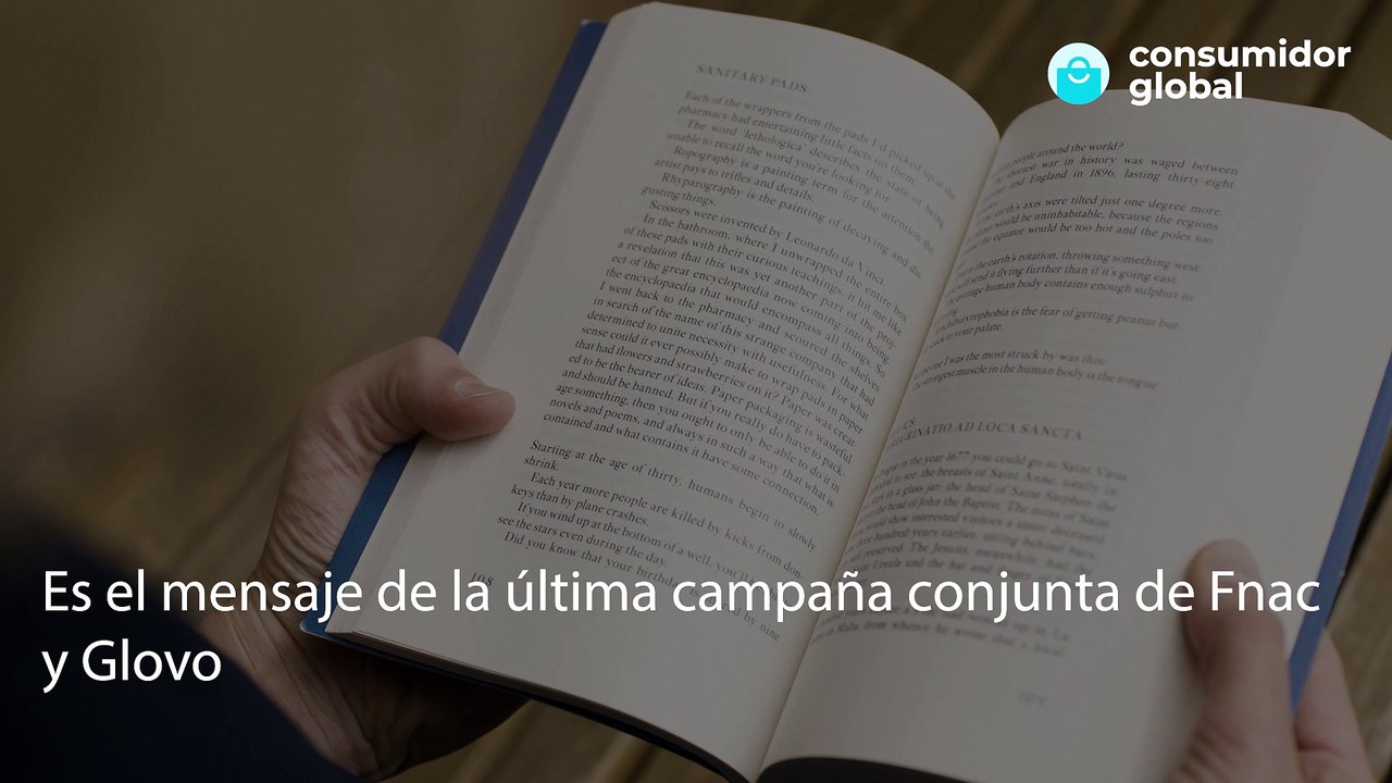 Fnac, Glovo y el ‘fast food’ de los libros” FRASES: “Recibe tu libro en 30 minutos, llegará a casa antes que tú