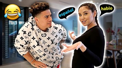 SPEAKING ONLY SPANISH TO MY HUSBAND FOR 24 HOURS!!! HE DIDN'T UNDERSTAND ANYTHING LOL