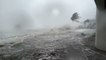 Storm surge crashes ashore in Pine Island