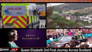 Live Views Of The Motorcade Across Scotland With The Queens Coffin